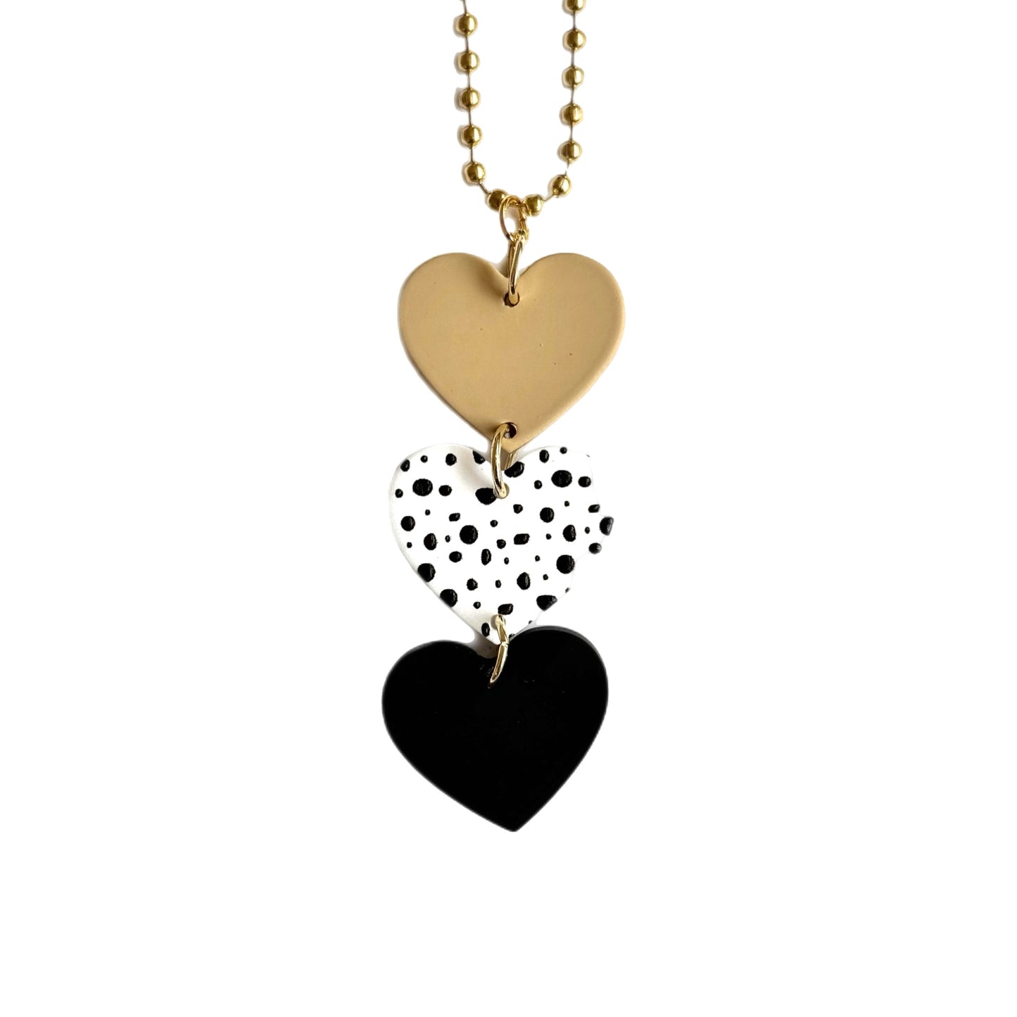 Triple Heart Charm - Tumbler Handle Charm