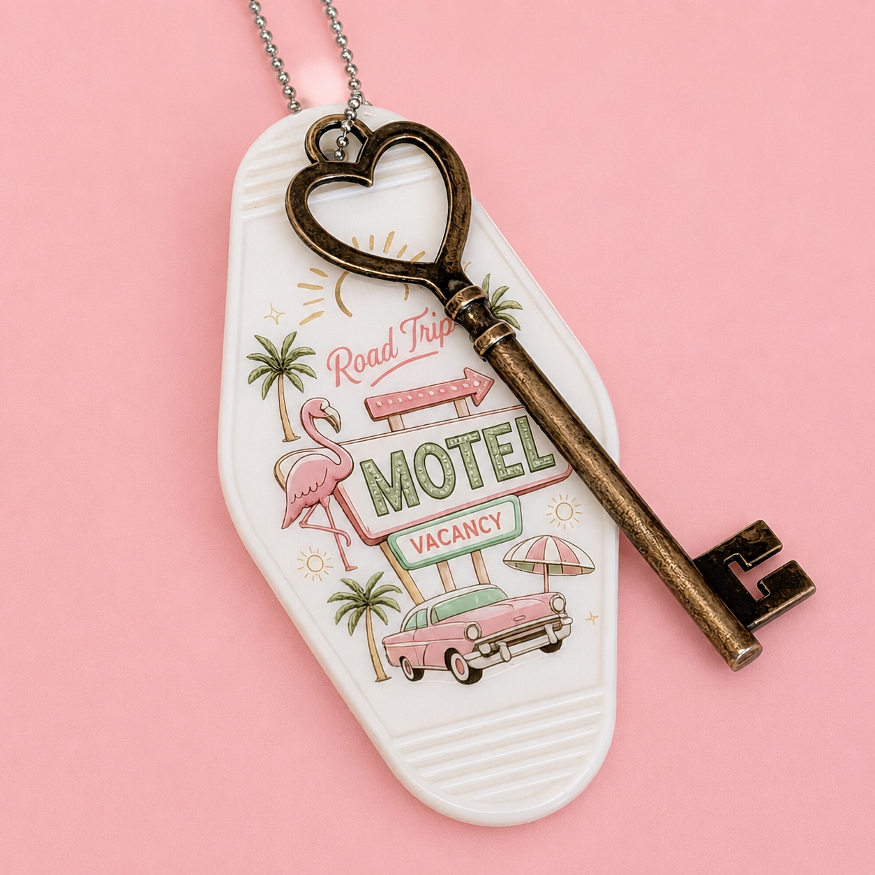 Road Trip Motel Charm - Tumbler Handle Charm