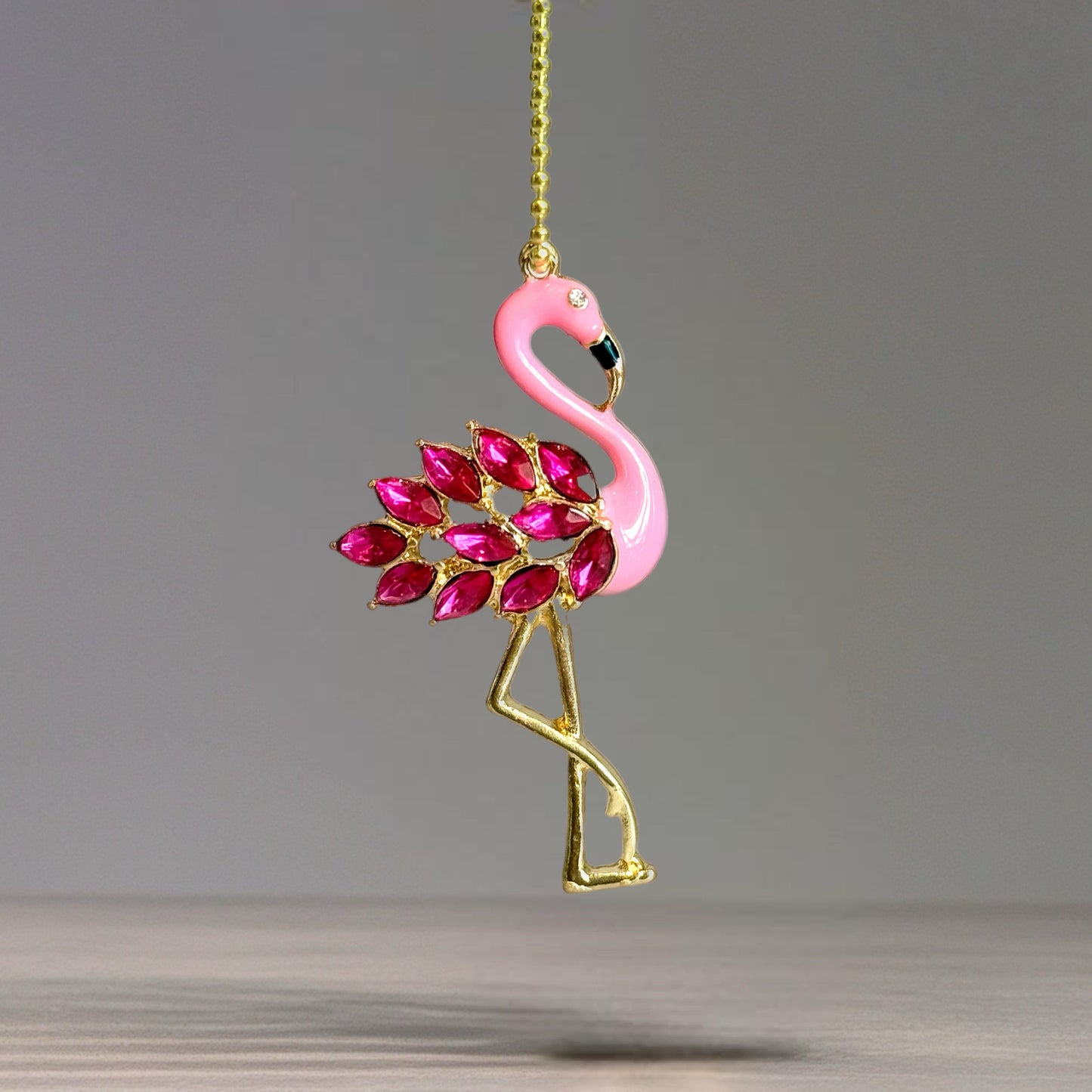 Bling Flamingo Charm - Tumbler Handle Charm