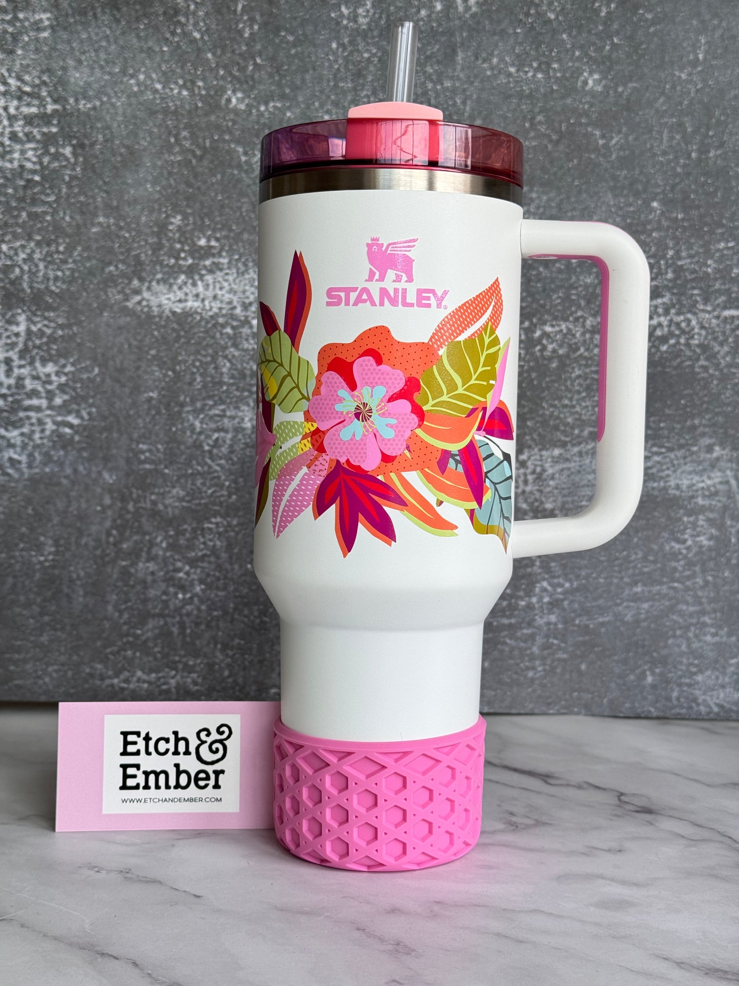 WAFFLE Peony Tumbler Boot -fits 20-40oz NEW!