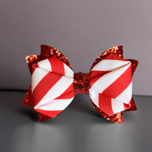 Peppermint Twist Tumbler Bow