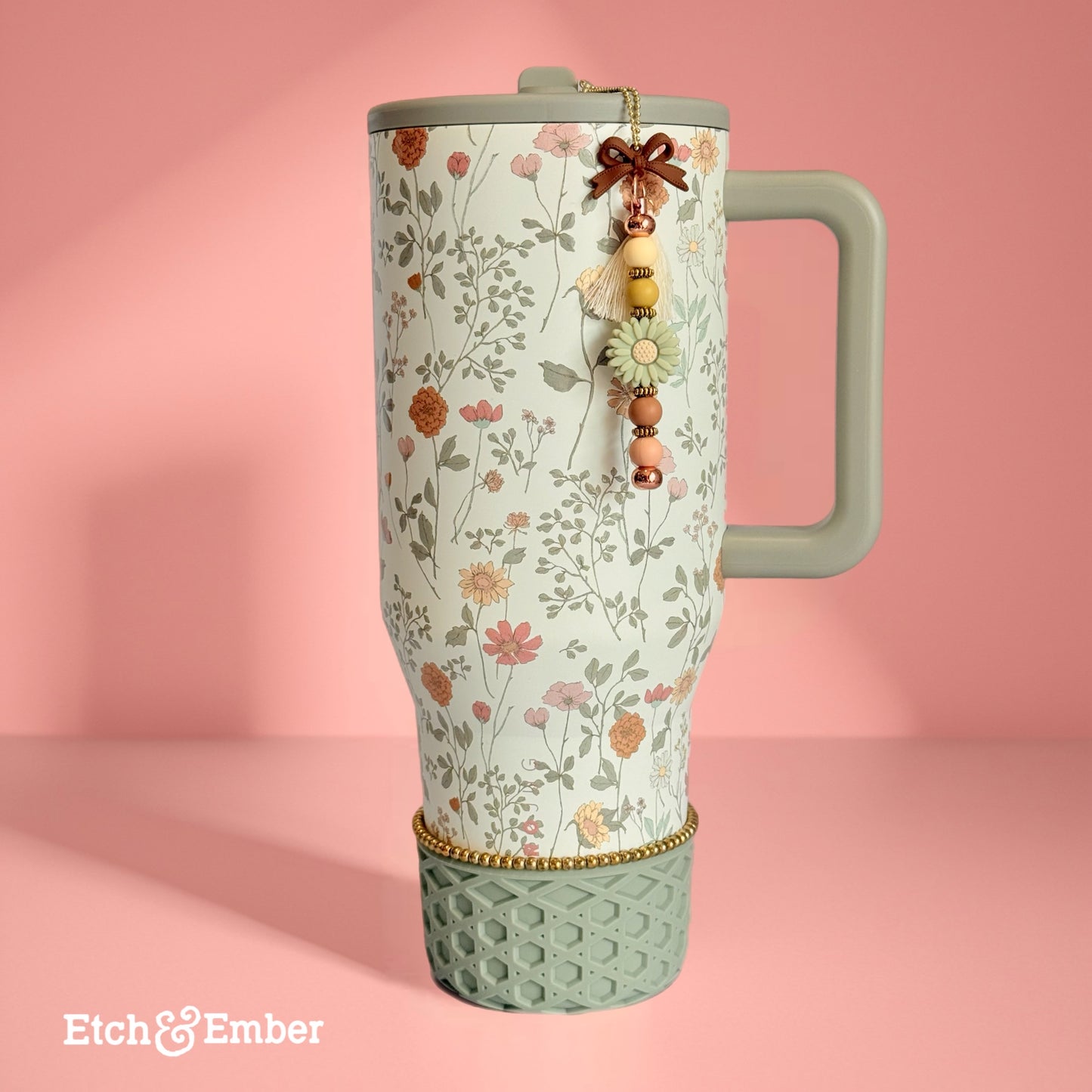 Autumn Bloom Charm - Tumbler Handle Charm
