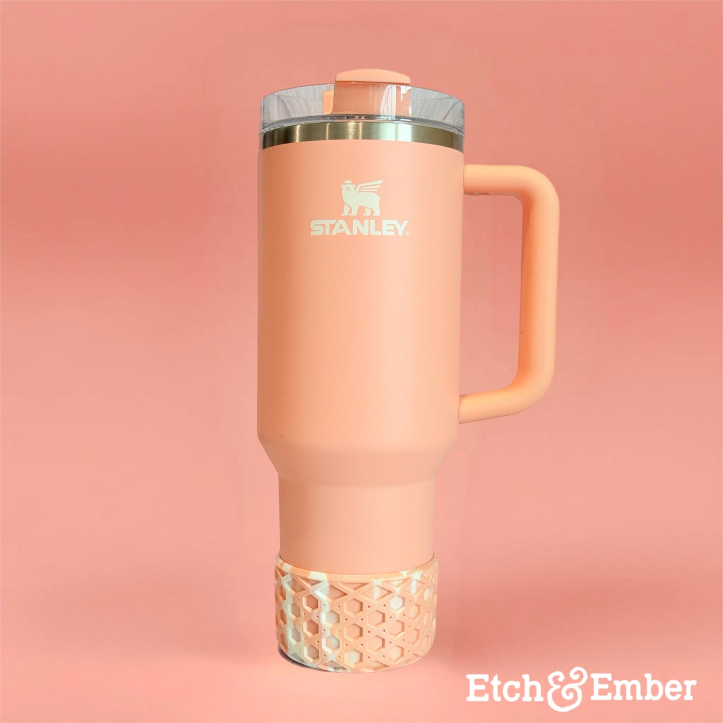 Peaches & Cream Waffle Tumbler Boot -Fall fits 20-40oz