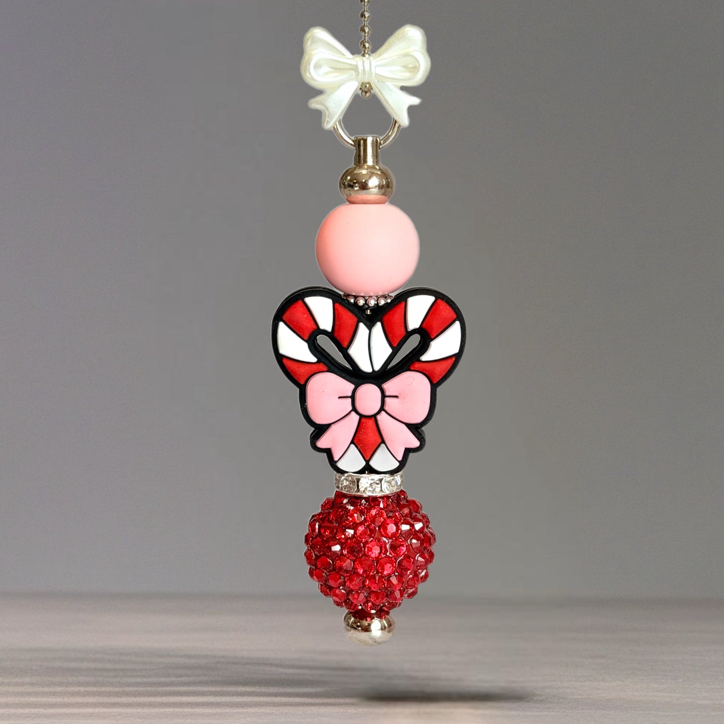 Candy Cane Love Bar Charm - Tumbler Handle Charm