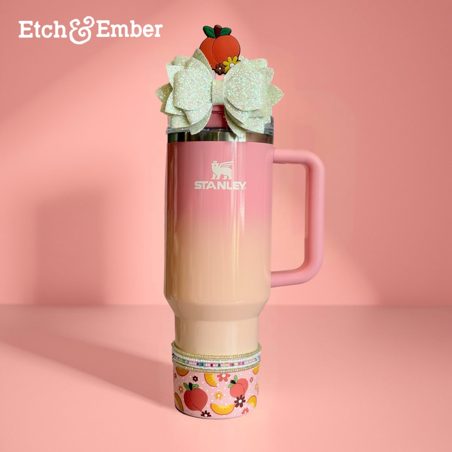 Sweet Peach Charm - Tumbler Handle Charm