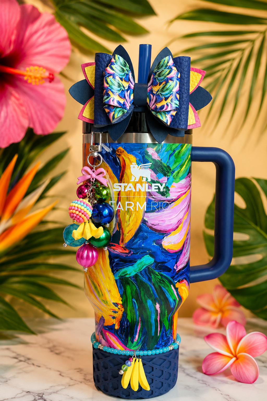 Painted Bananas VersaBow™ Universal Tumbler Bow