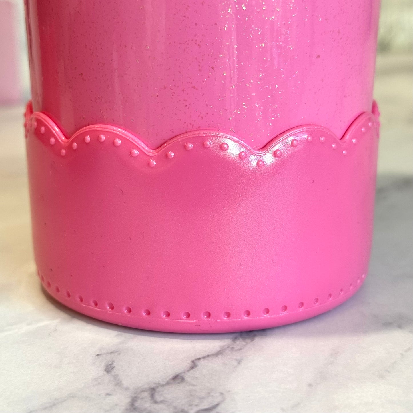 Glinda Pink Shimmer Scallop Tumbler Boot
