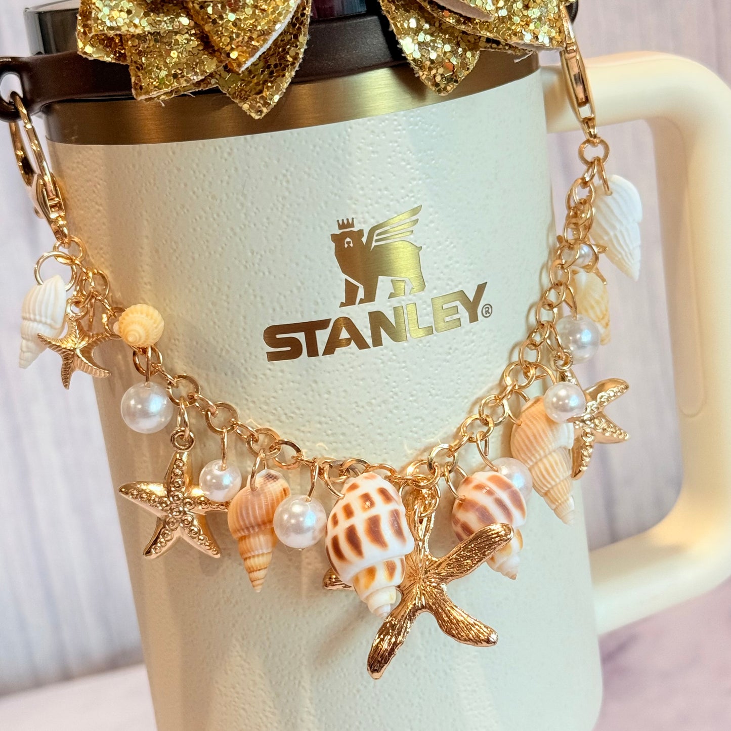 Sea Shells Deluxe Tumbler Charm Necklace