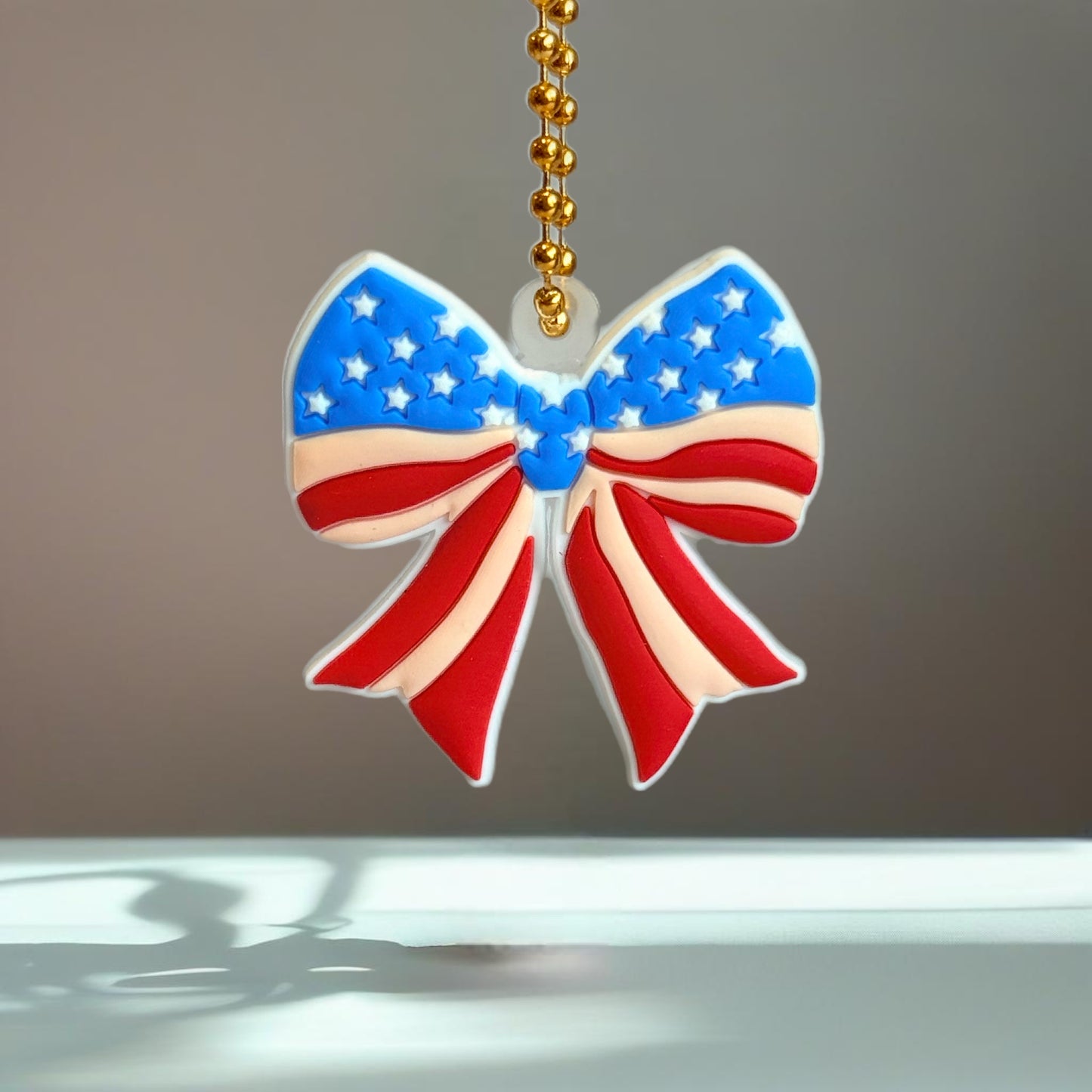 Stars & Stripes Coquette Charm - Tumbler Handle Charm