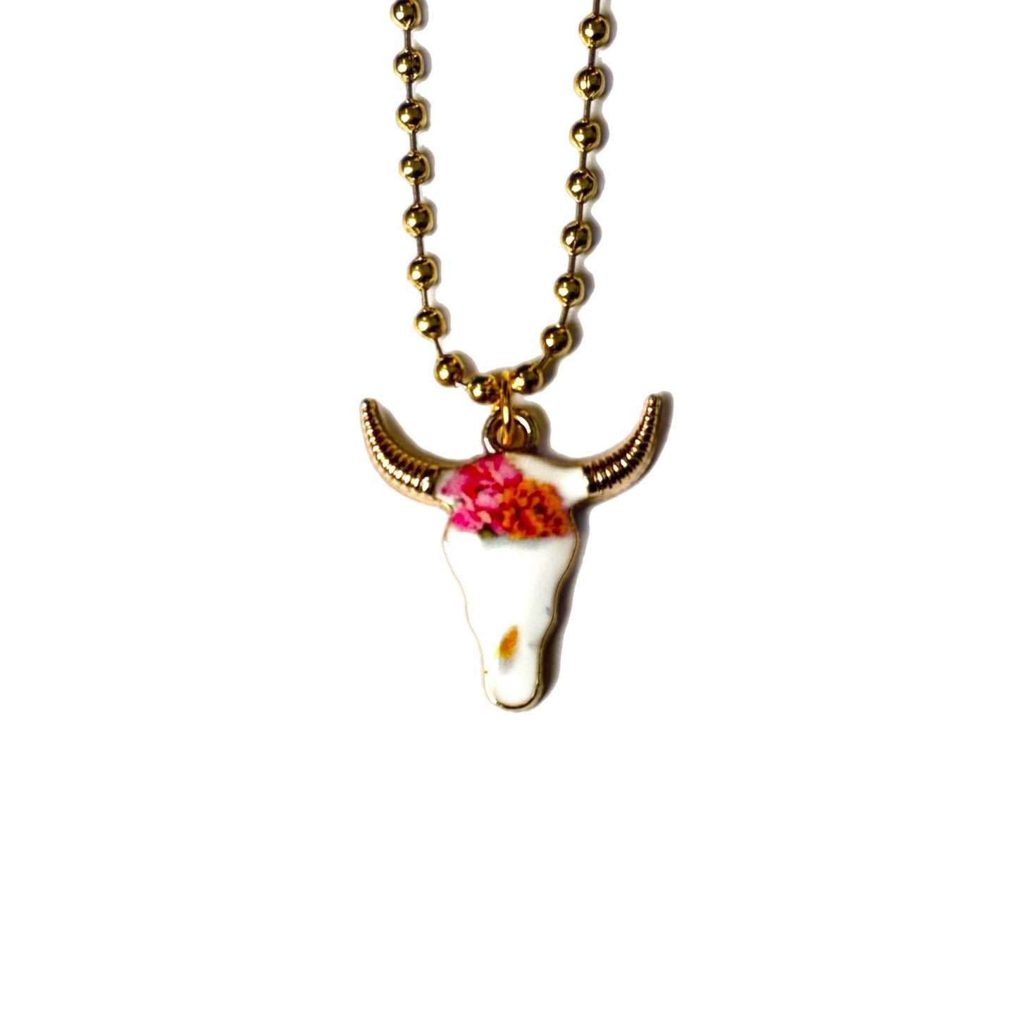 Cow Skull Charm - Tumbler Handle Charm