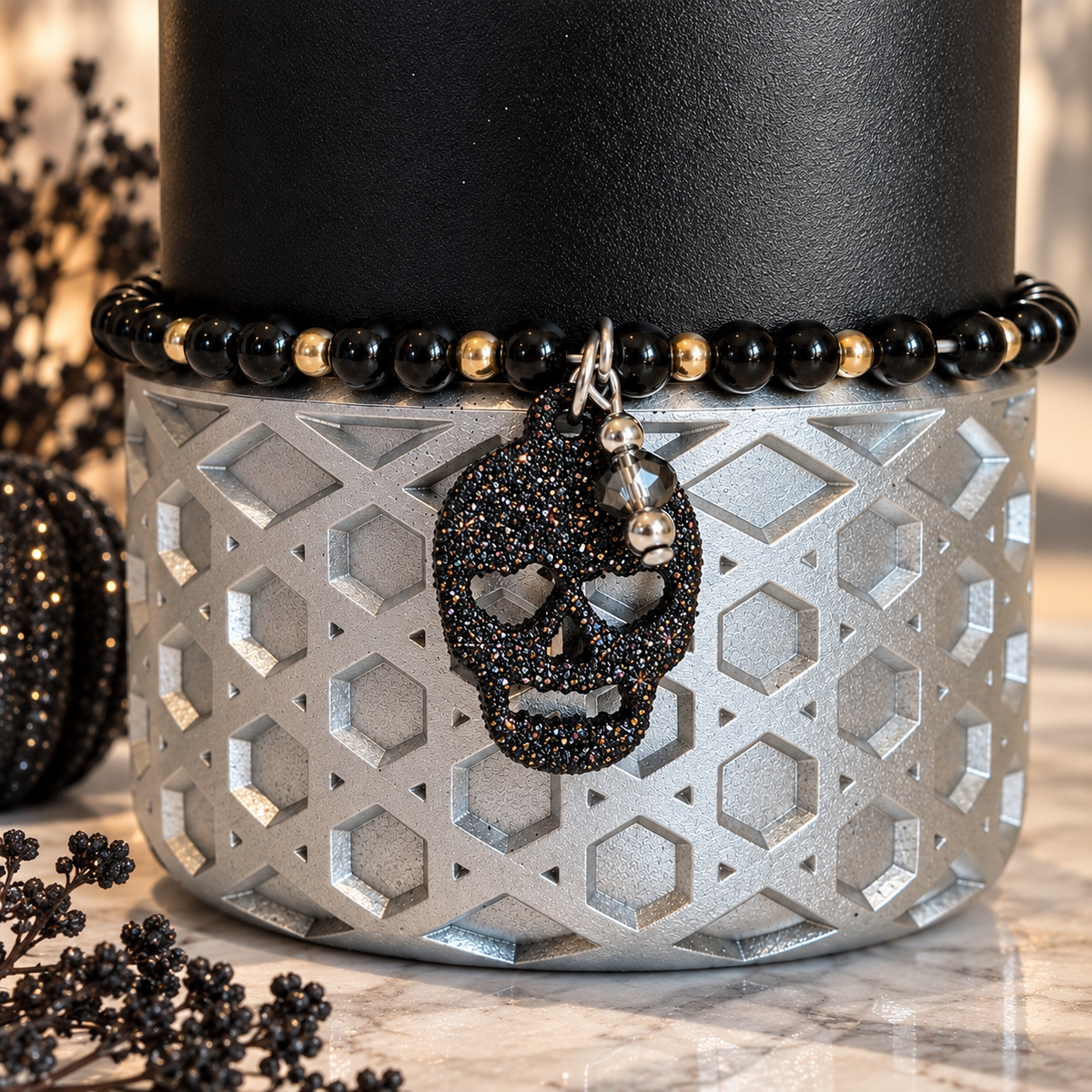 Sweetheart Skulls Tumbler Bracelet