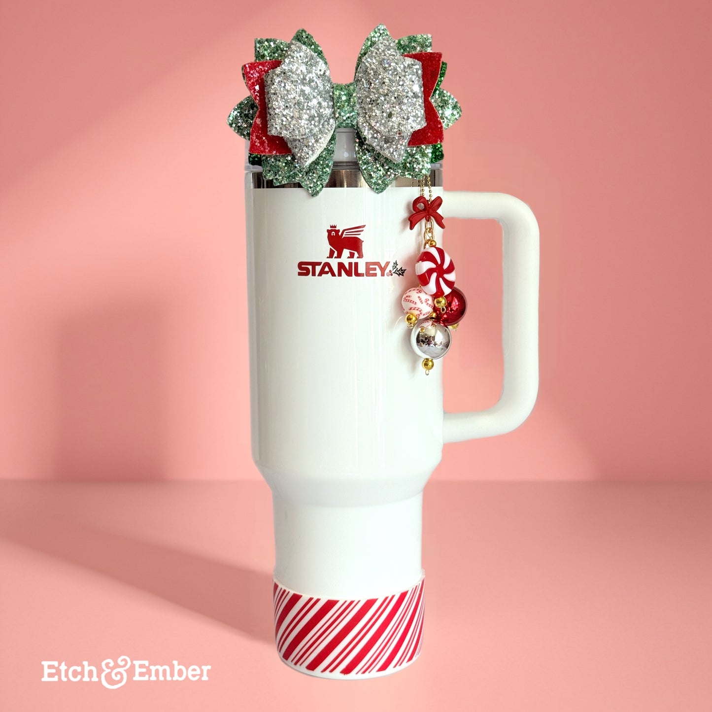 Peppermint Mini Bauble Charm - Tumbler Handle Charm