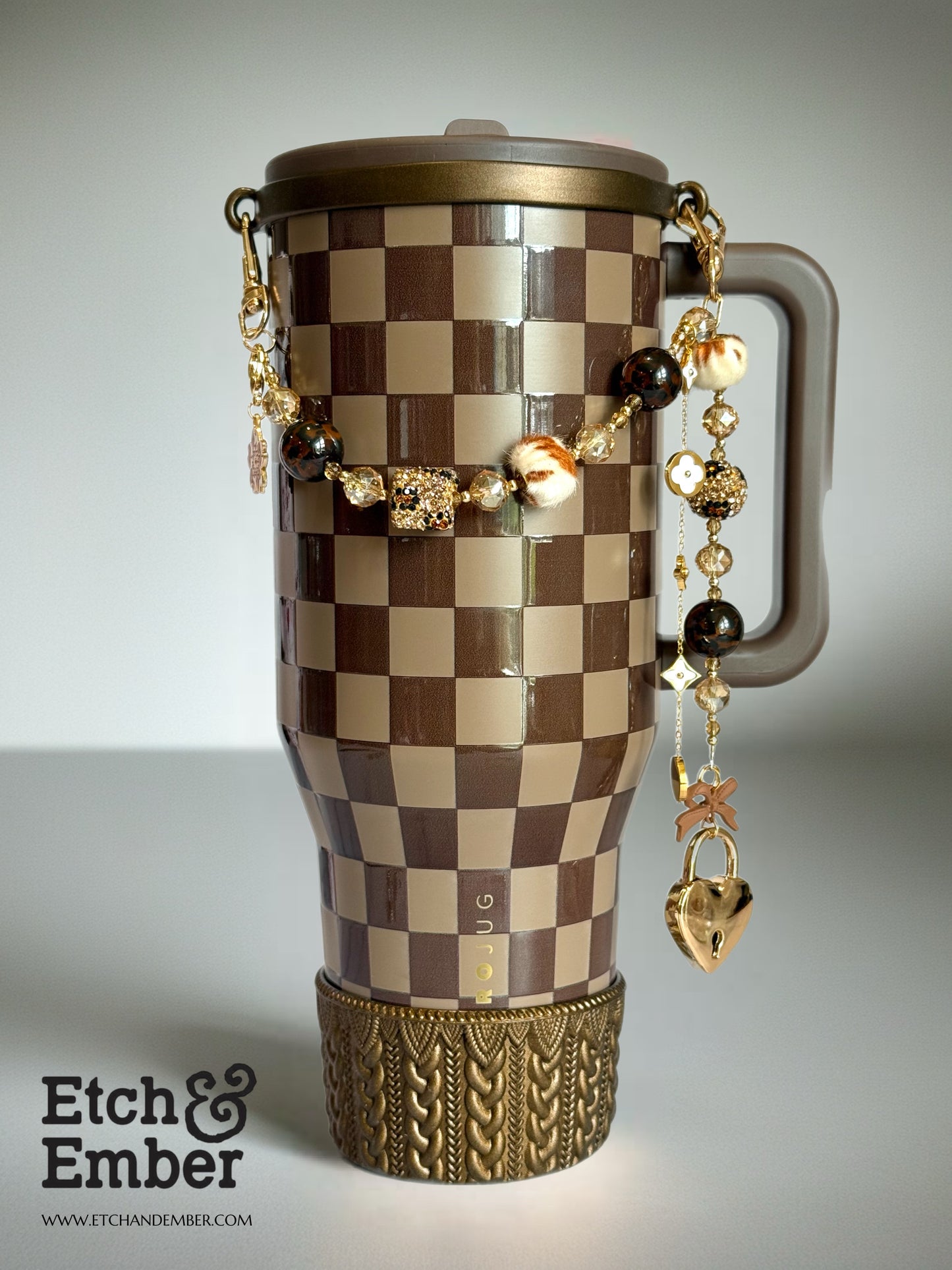 Leopard Luxe Deluxe Tumbler Charm Necklace
