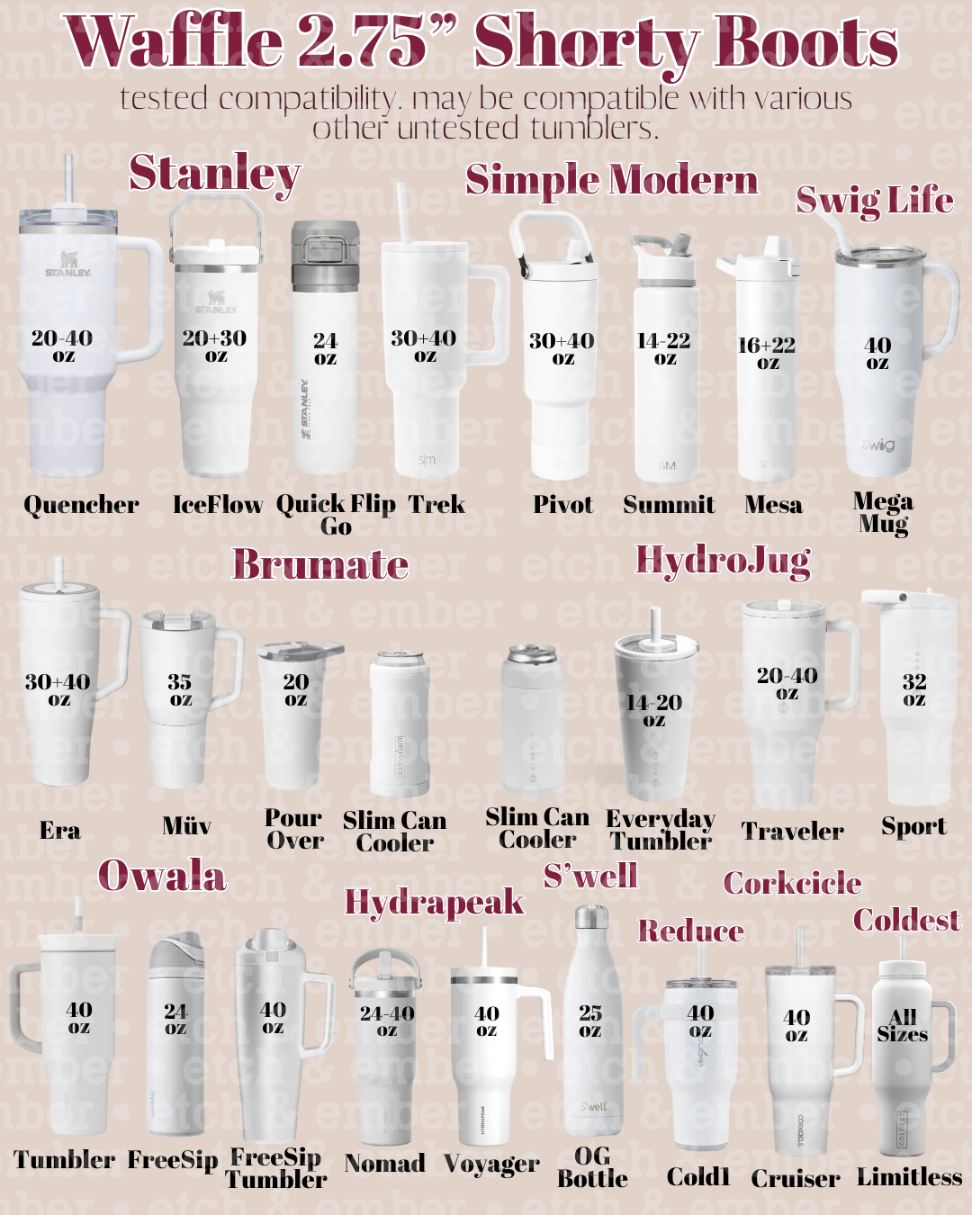 Black Mini 7cm Shorty Tumbler Boot