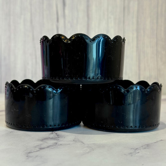 Black Gloss Scallop Tumbler Boot