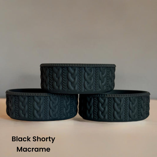 Black Shorty Macrame Tumbler Boot