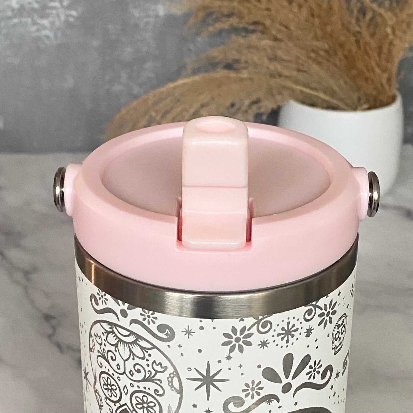 Flip Top Lid for 40oz Stanley Quenchers with removeable Handle, pink, cream, blue