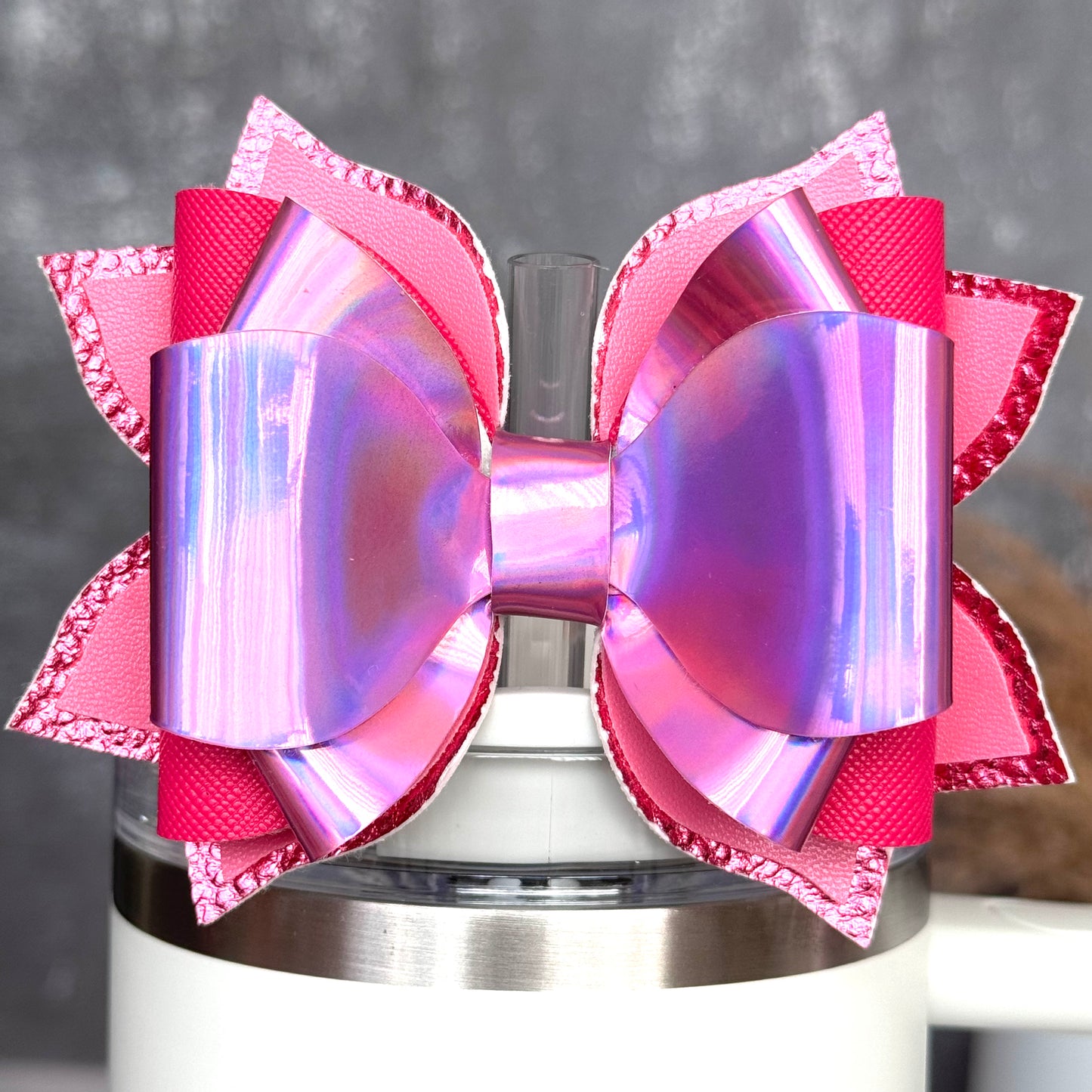 Camelia Pink Tumbler Bow