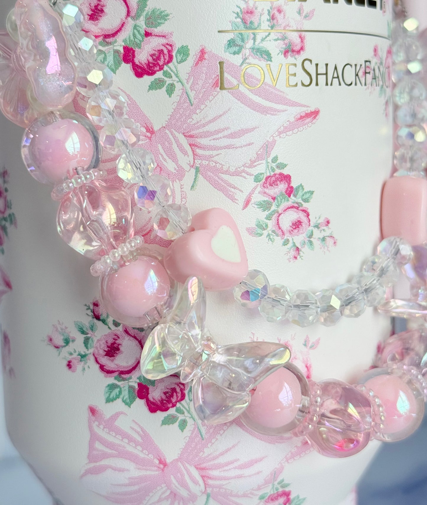 Chantilly Pink Deluxe Tumbler Charm Necklace