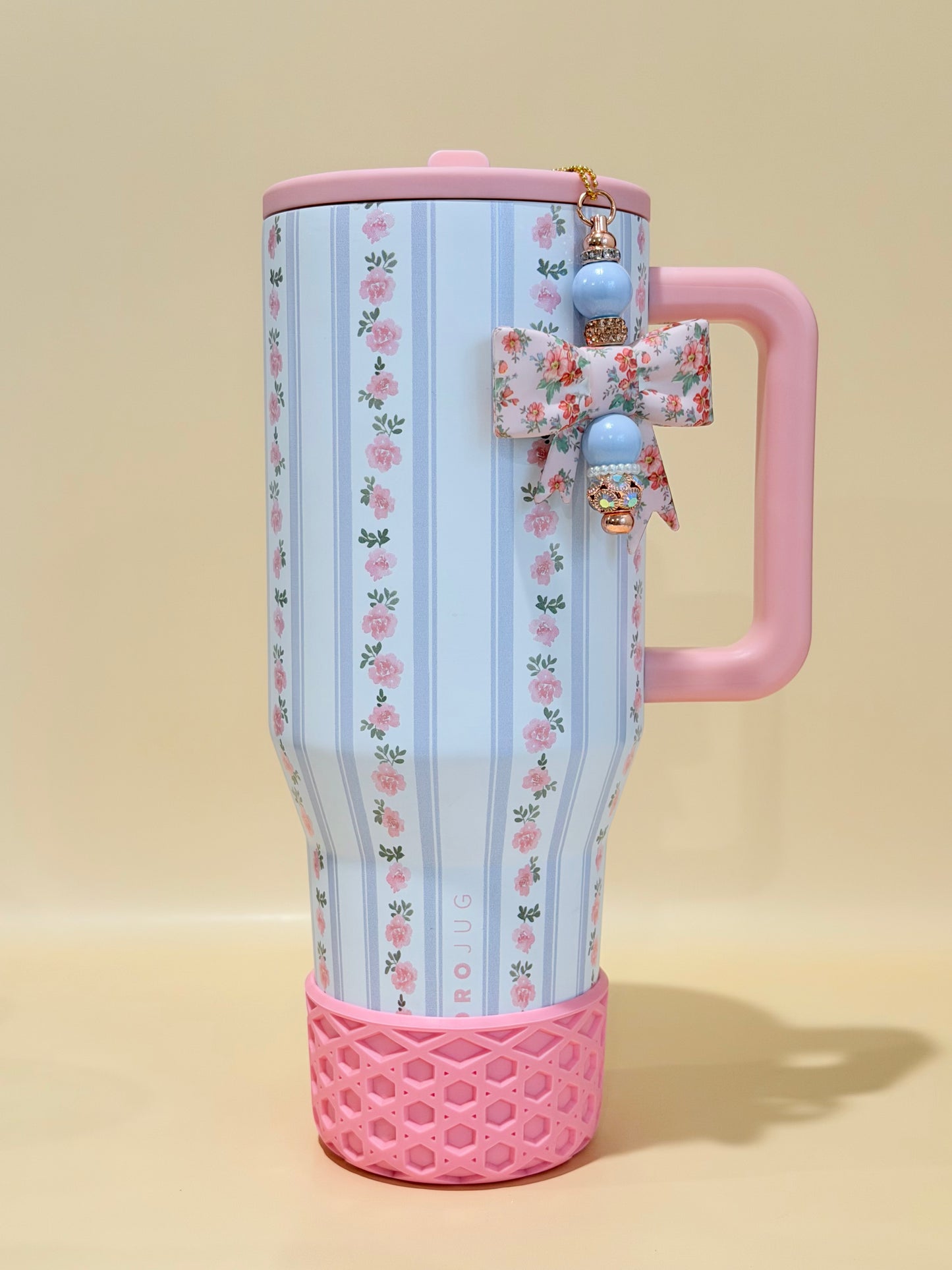 Primrose Bow Bar Charm - Tumbler Handle Charm