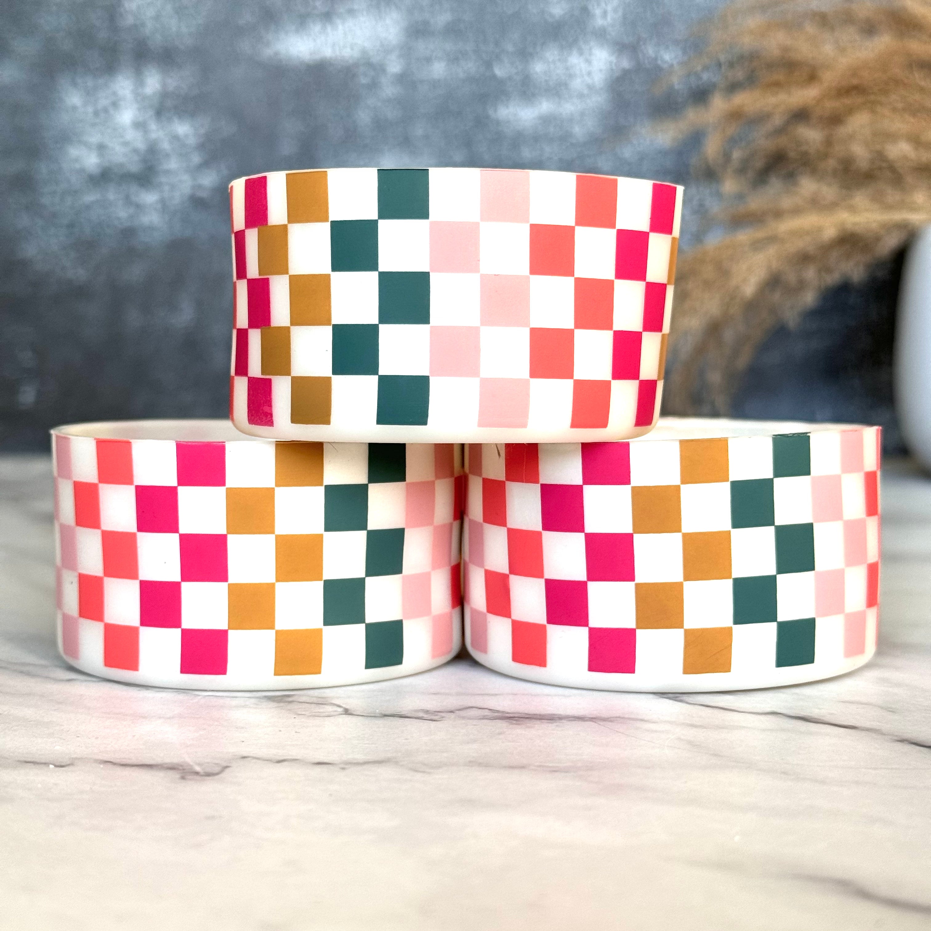 Checkered Tumbler 20oz, Plaid Checker Tumbler Cup, Checkerboard Travel Mug,  Checkered Pattern Cup 