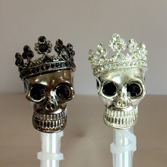 Royal Skull Deluxe Straw Topper