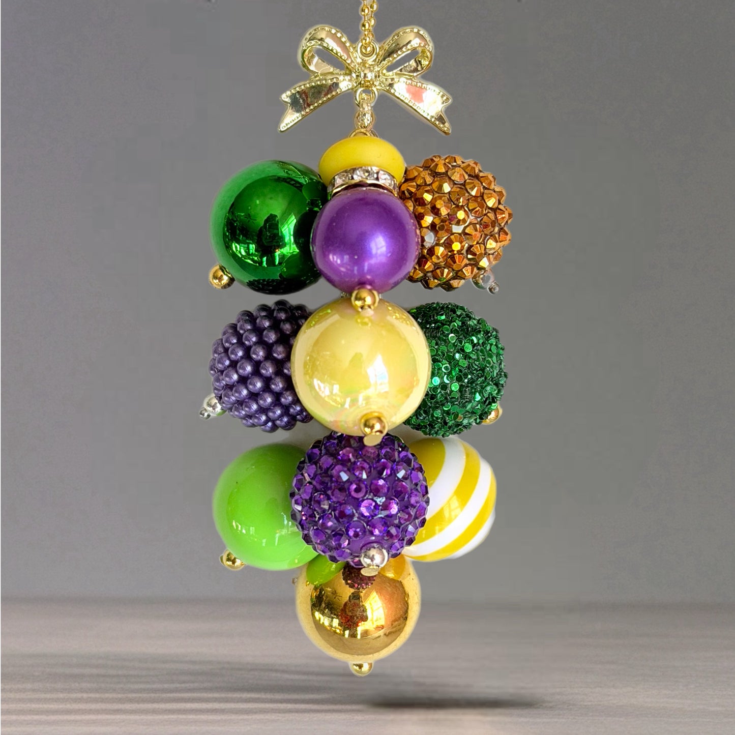 Mardi Gras Bauble Charm - Tumbler Handle Charm