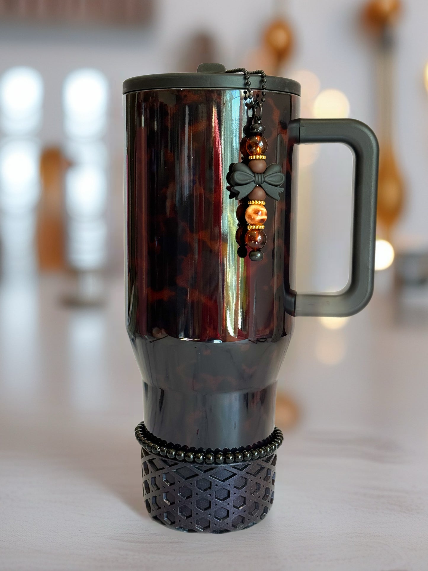 Tortoise Bar Charm - Tumbler Handle Charm