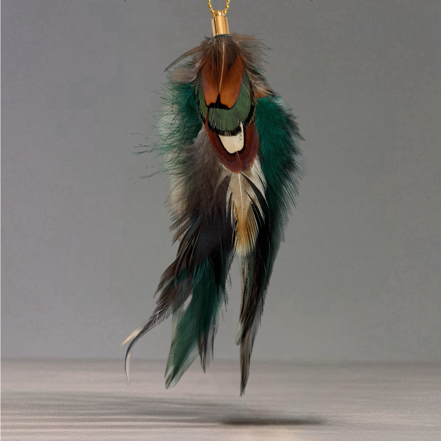 Peacock Feather Charm - Tumbler Handle Charm