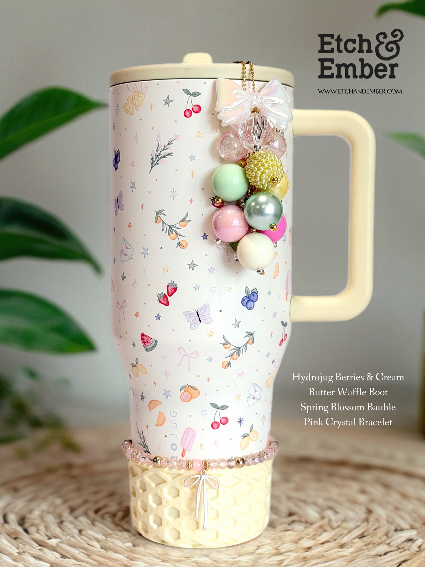 Pink Crystal Tumbler Bracelet