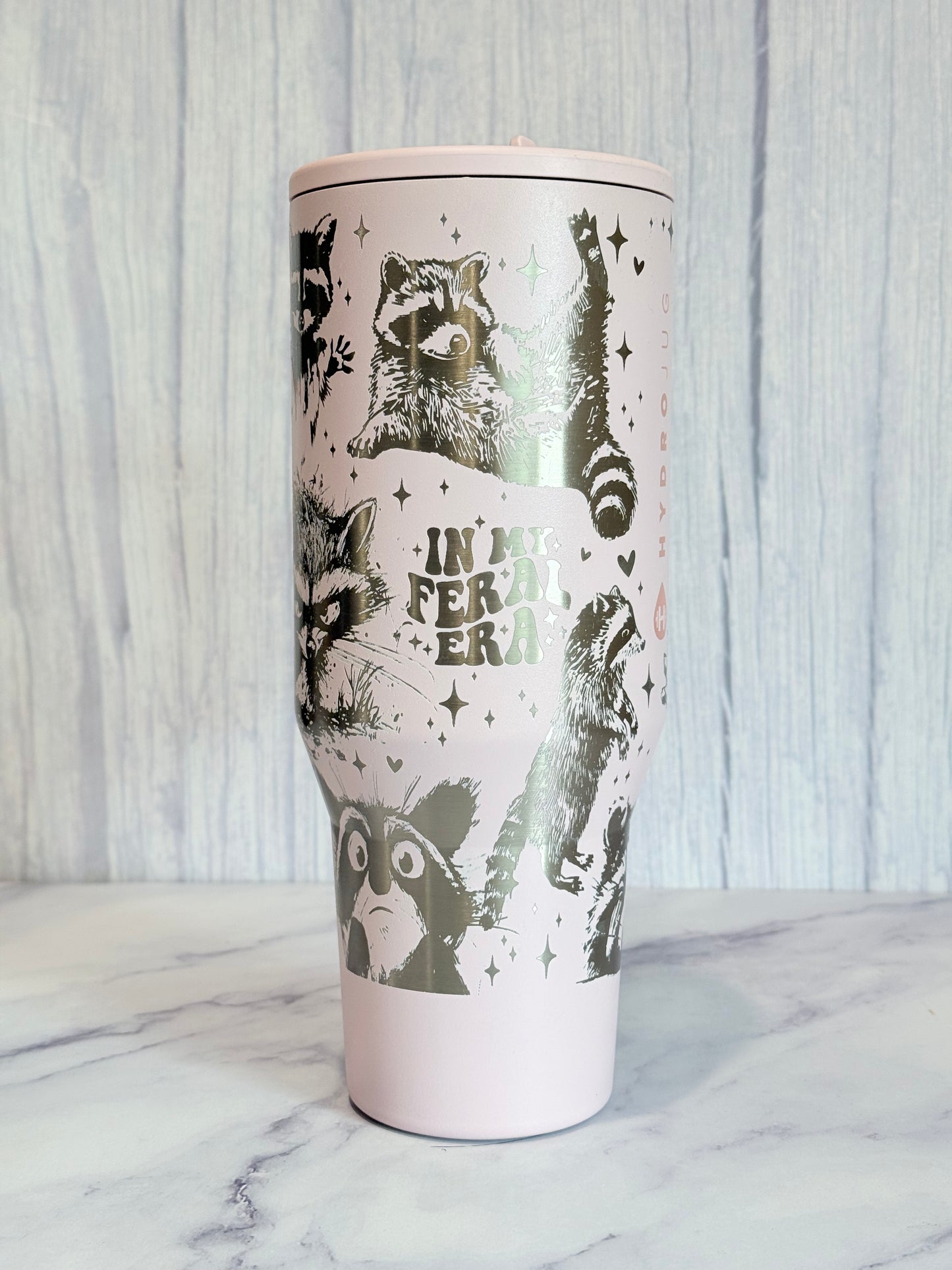 Pink Sand Custom Engraved Hydrojug 40 oz - In My Feral Era