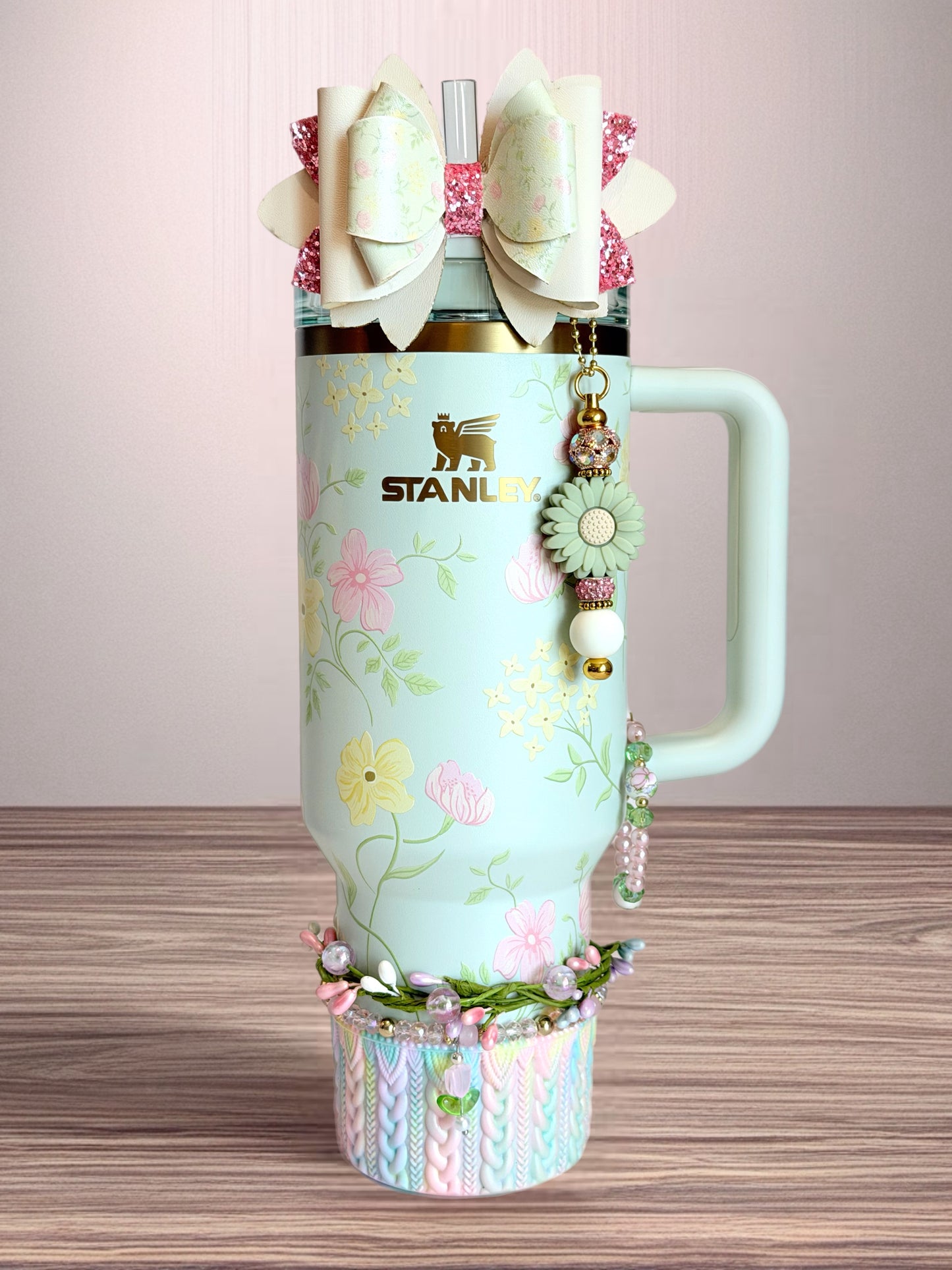 Spring Blossom Bar Charm - Tumbler Handle Charm