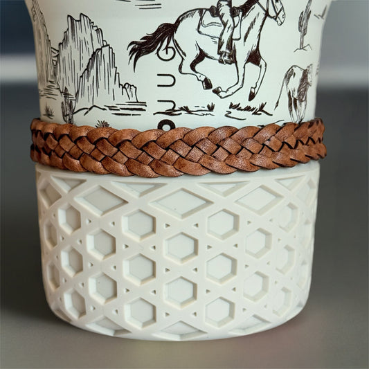 Braided Lariat Luxe - Leather Tumbler Bracelets *Limited Edition* Adjustable