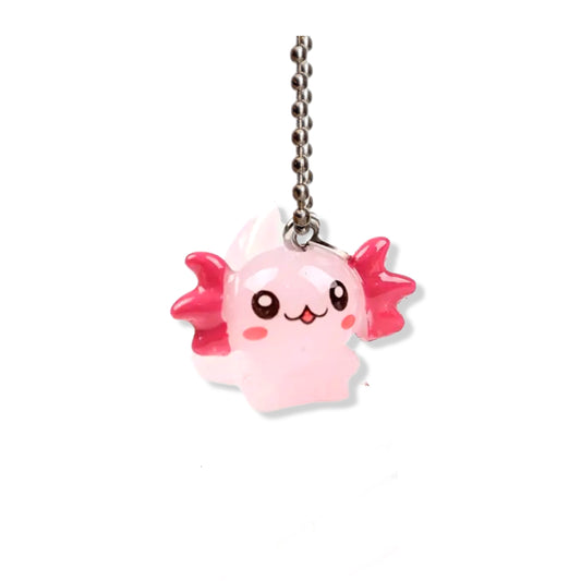 Pink Axolotl Charm - Tumbler Handle Charm