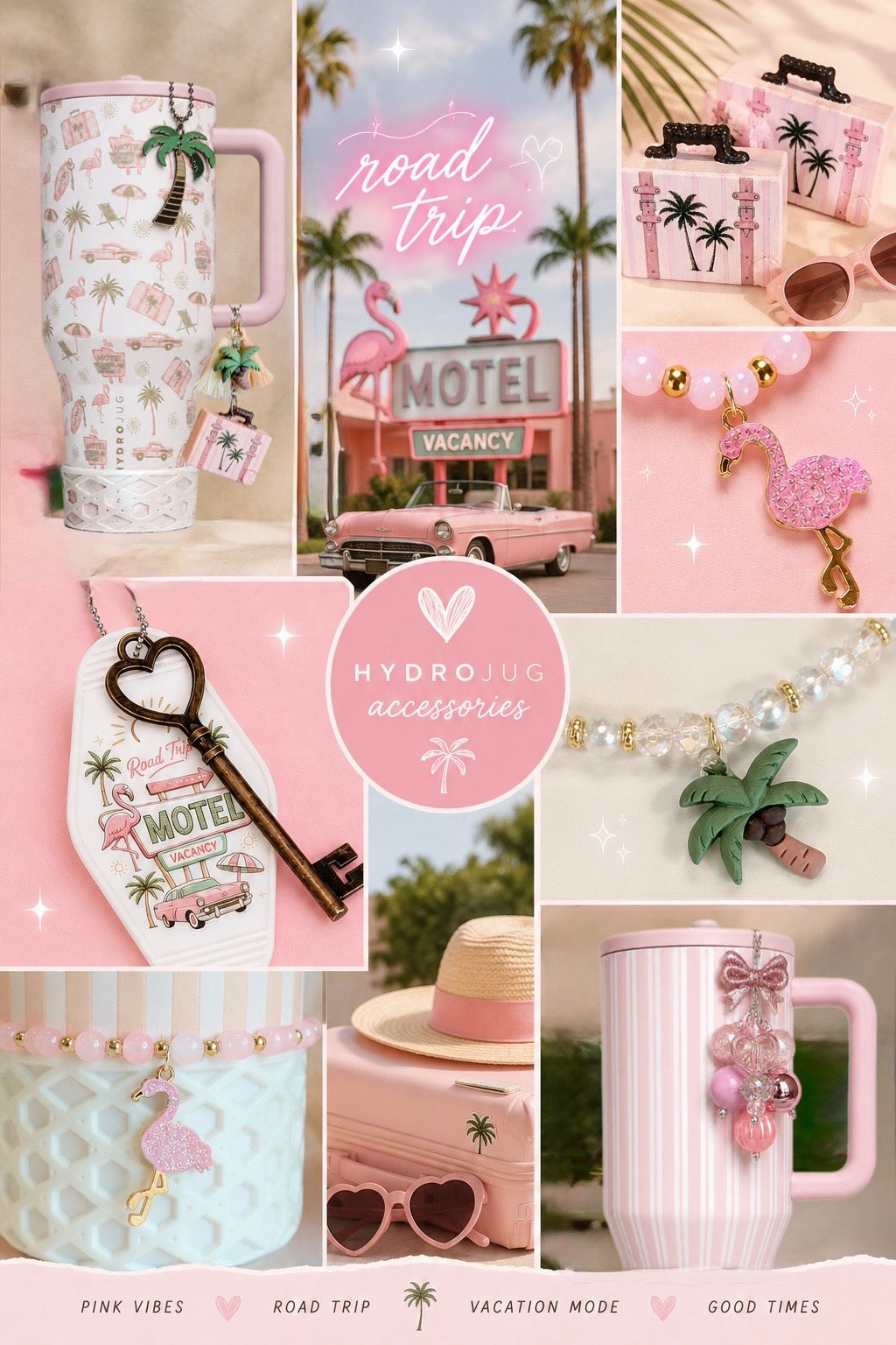 Palm Springs Getaway Charm - Tumbler Handle Charm