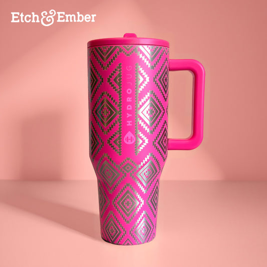 HydroJug Traveler- Neon Magenta Aztec