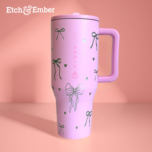 HydroJug Traveler- Bubblegum Bows