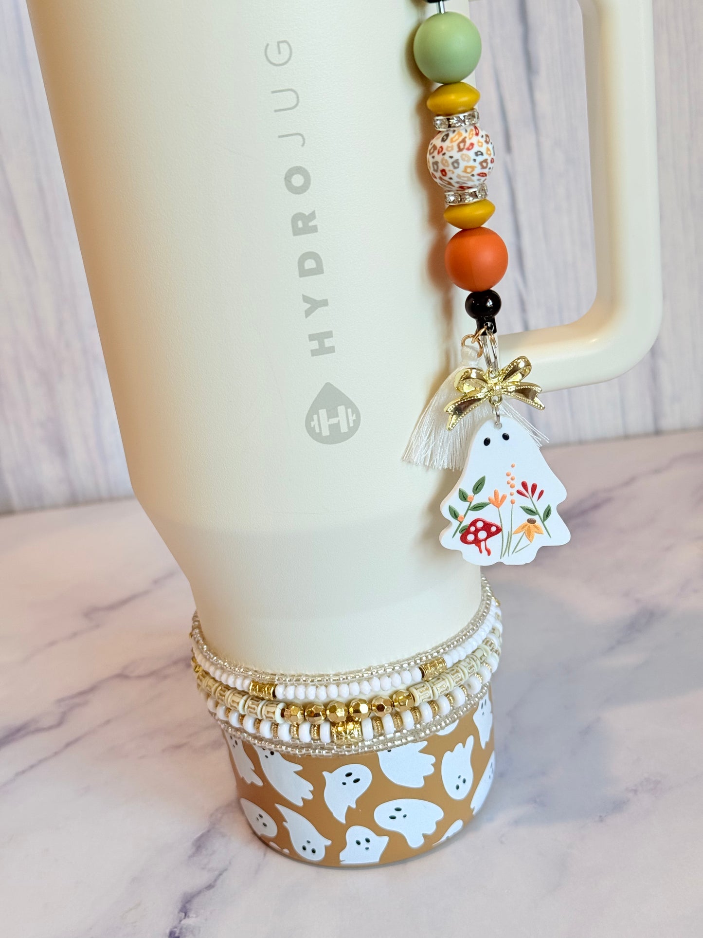 Hydrojug 40oz Tumbler with Accessories- Cream