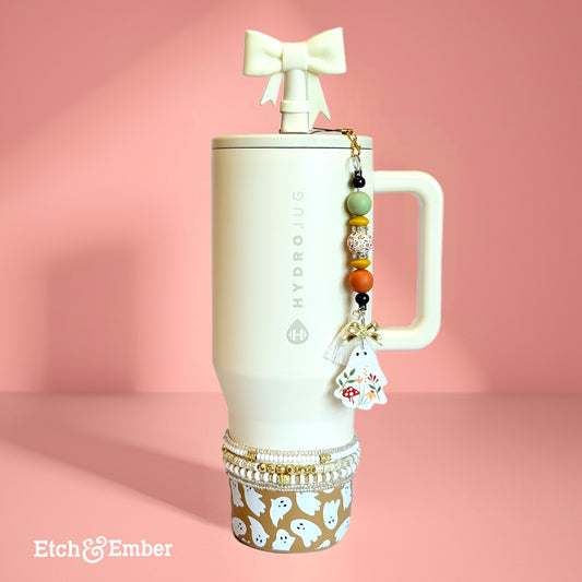 Hydrojug 40oz Tumbler with Accessories- Cream