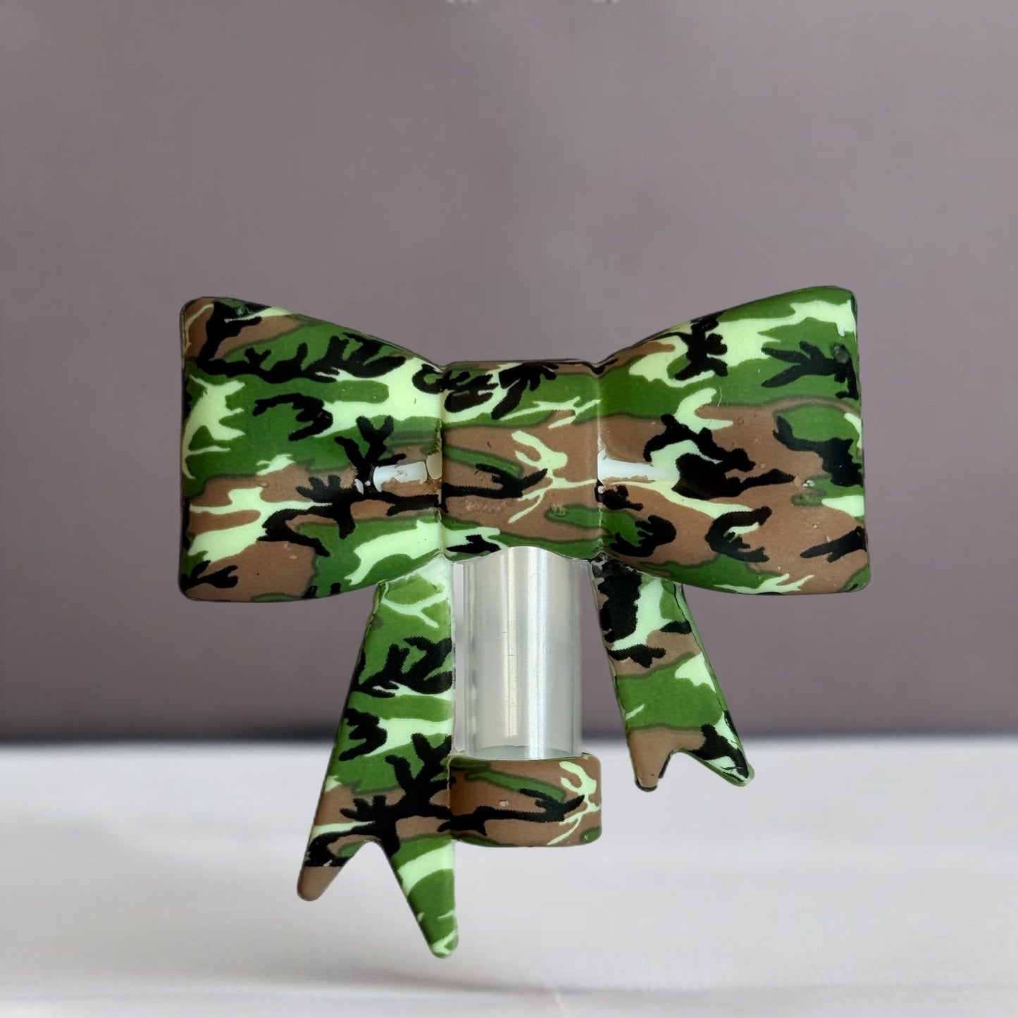 Camo 3D Bow Straw Topper