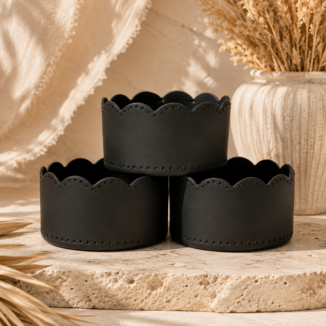 Black Scallop Boot