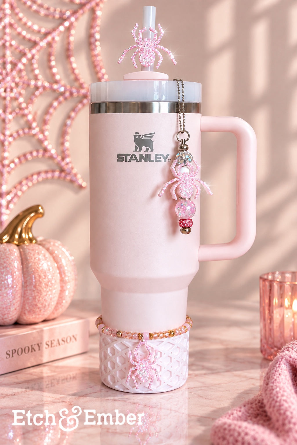 Stanley pink sugar spider webs