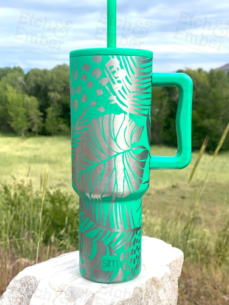 Abstract Tropical Custom Stanley Adventure Quencher 40 Oz Tumbler Tumblers