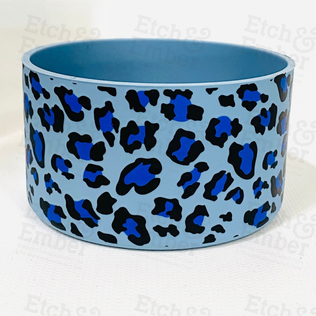 Blue Leopard Tumbler Boot -Fits 20-40Oz