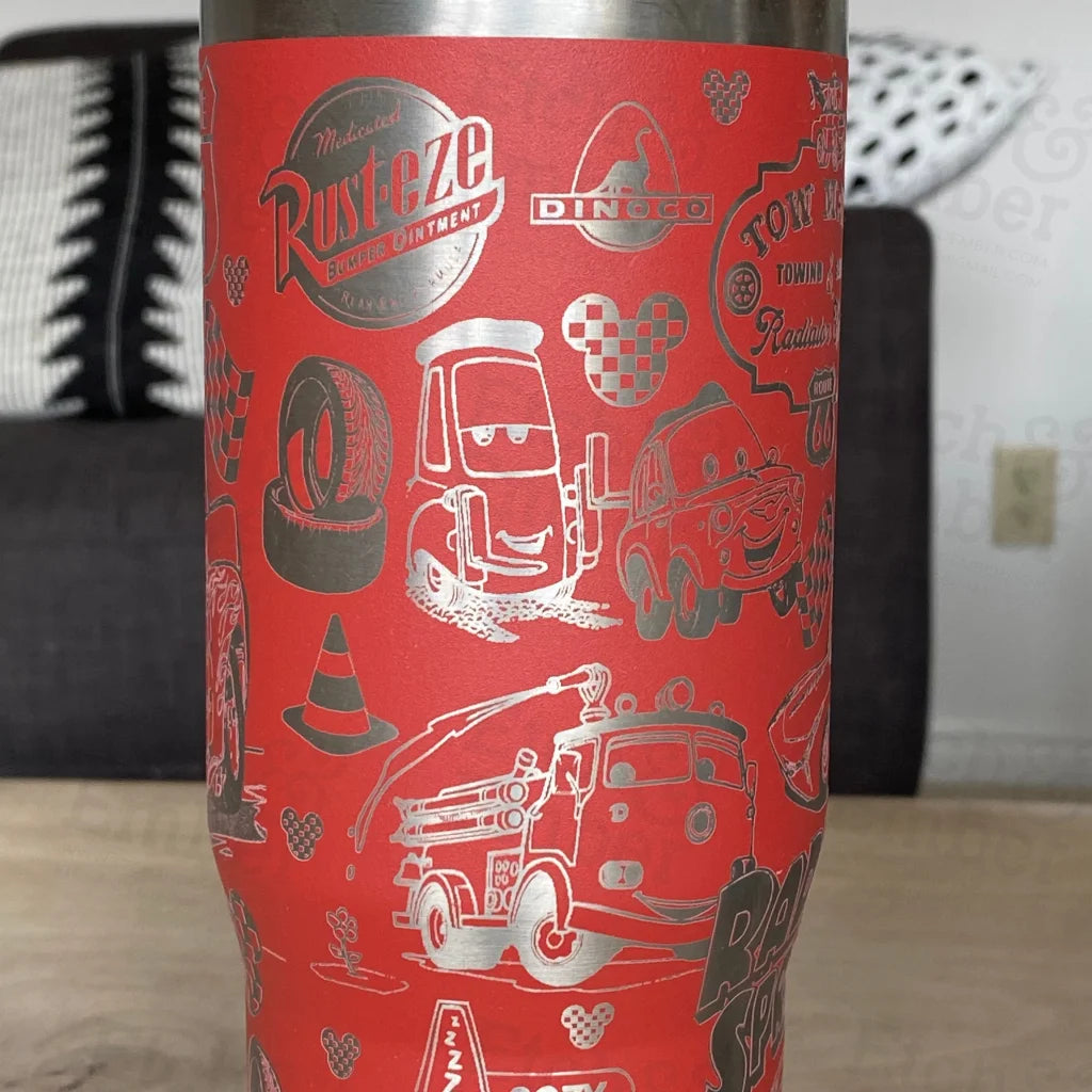 Cars Themed Stanley Ice Flow 30Oz Engraved Tumbler