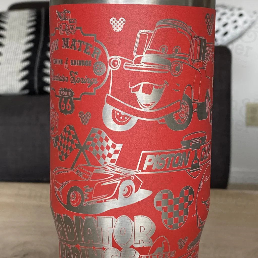Cars Themed Stanley Ice Flow 30Oz Engraved Tumbler