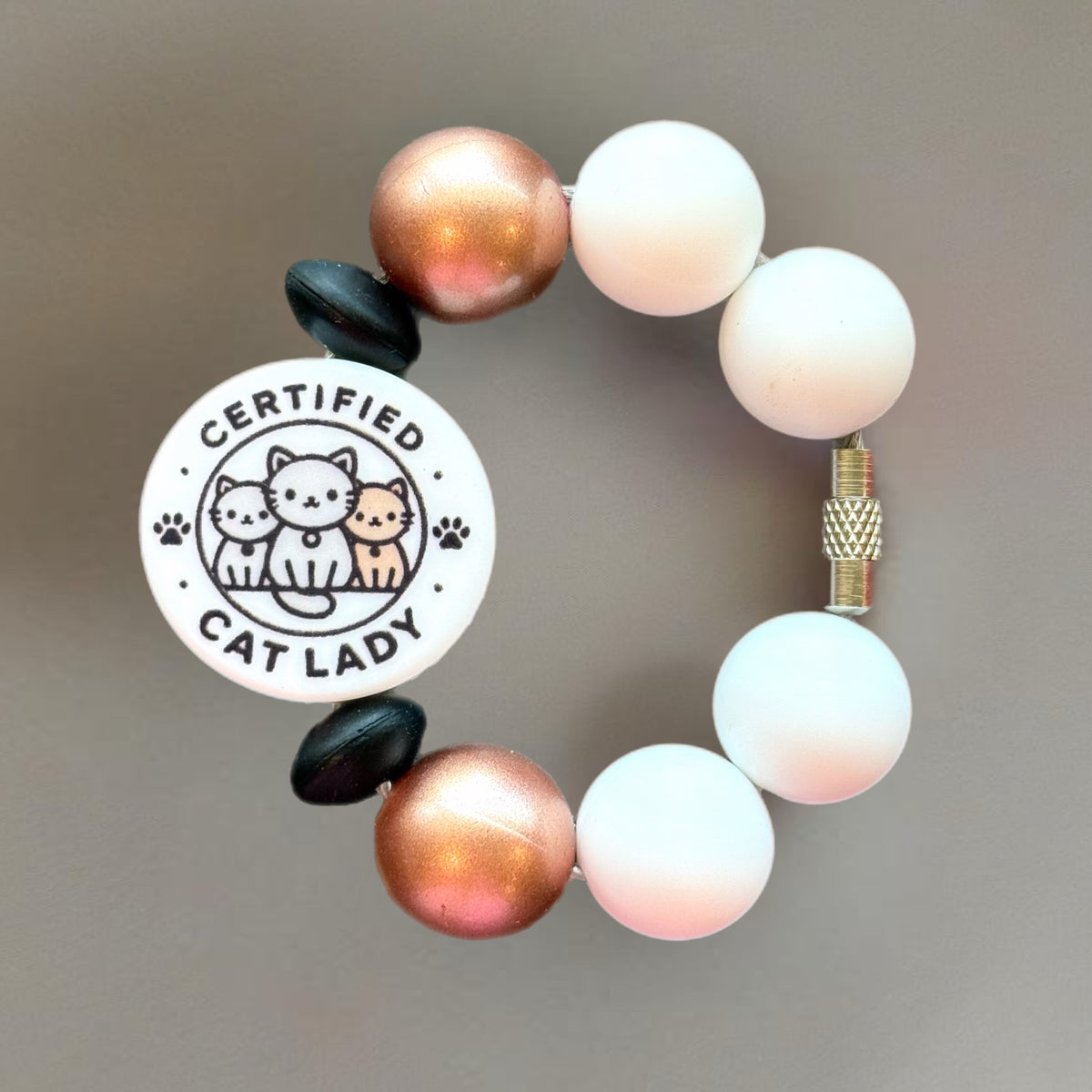 Certified Cat Lady Handle Bracelet Tumbler Handle Charm for HydroJug