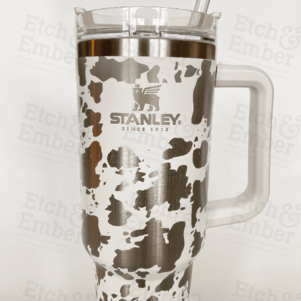 Cow Print Custom Stanley Adventure Quencher 40 Oz Tumbler Tumblers