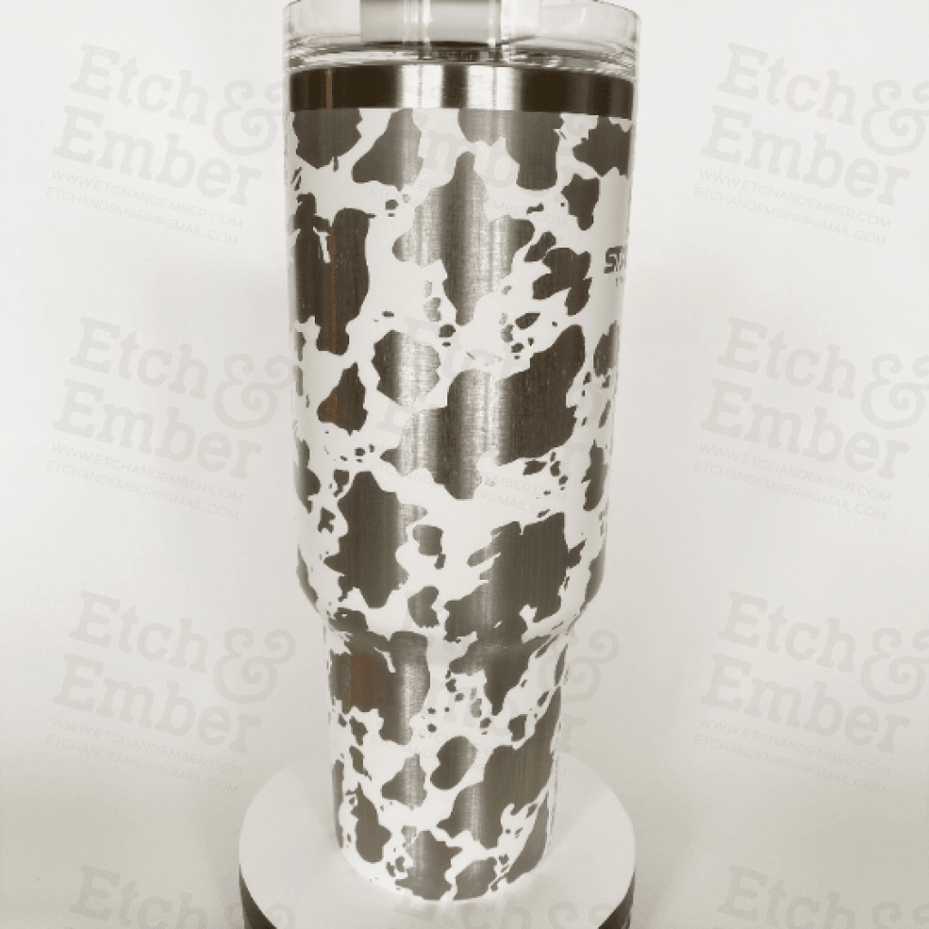 Cow Print Custom Stanley Adventure Quencher 40 Oz Tumbler Tumblers