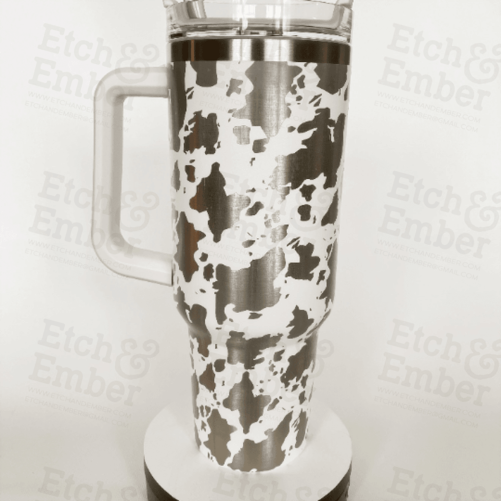 Cow Print Custom Stanley Adventure Quencher 40 Oz Tumbler Tumblers
